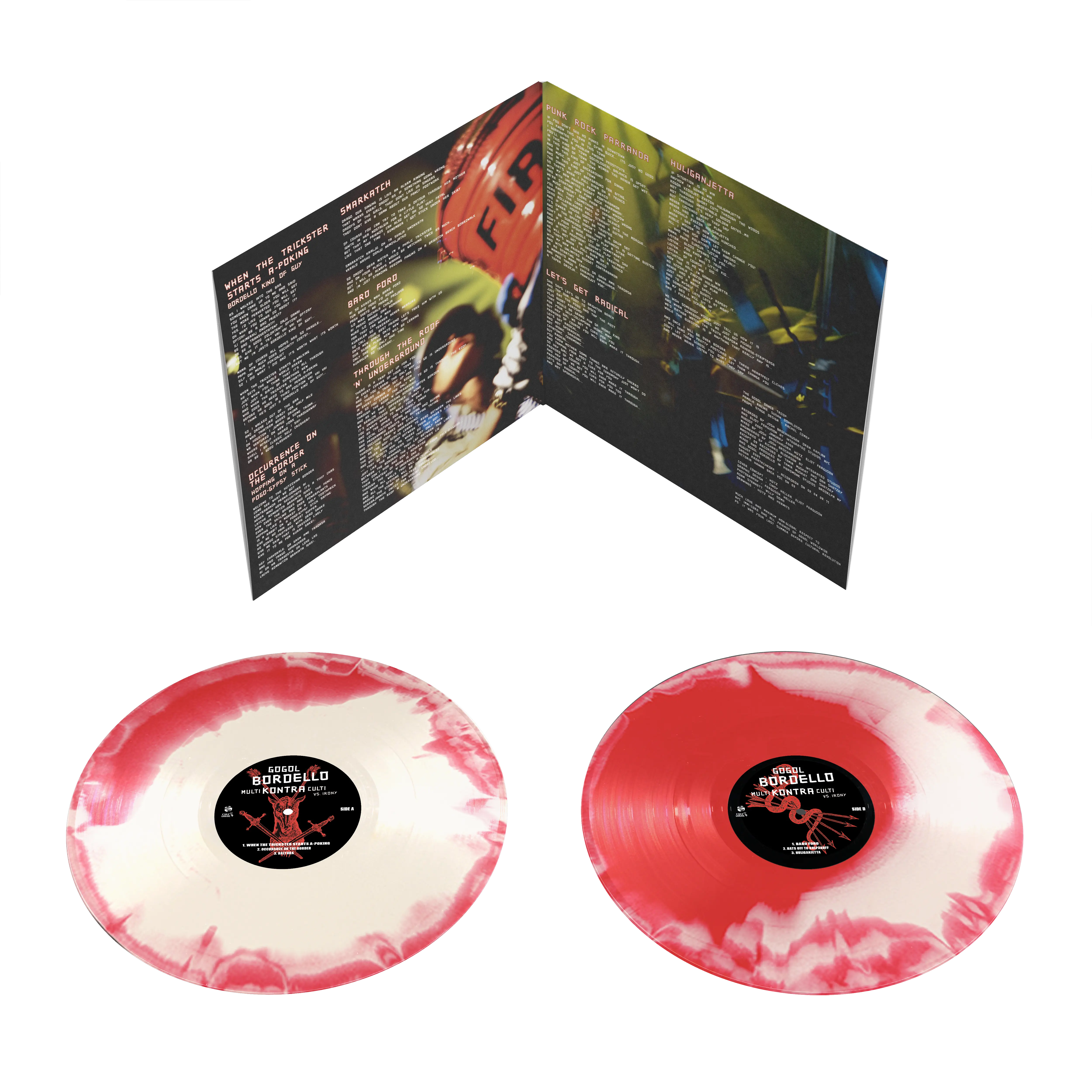 Multi Kontra Culti vs. Irony Red & White A Side / B Side Double LP Multi Kontra Culti vs. Irony Red & White A Side / B Side Double LP