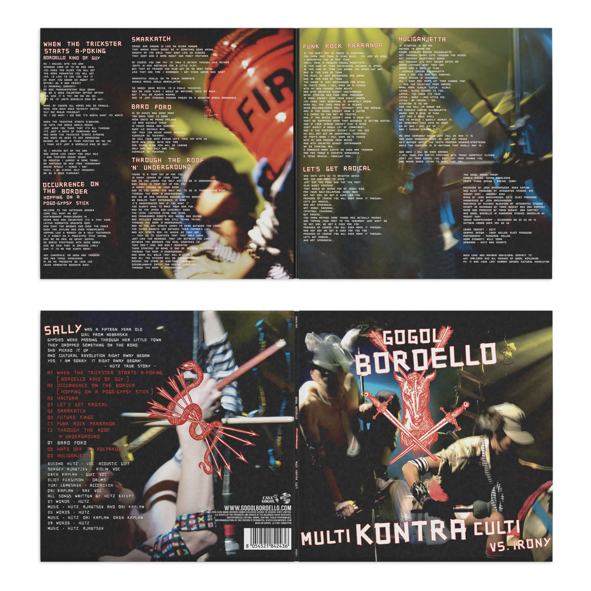 Multi Kontra Culti vs. Irony Translucent Blue & Green A/B Side Double LP