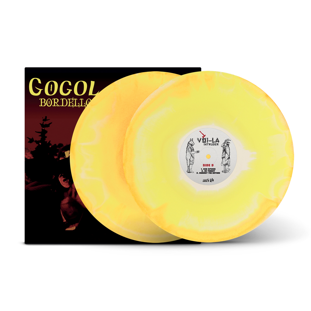 Voi-La Intruder Bone, Sunshine & Neon Orange Tri-Coloured A/B Side Double LP