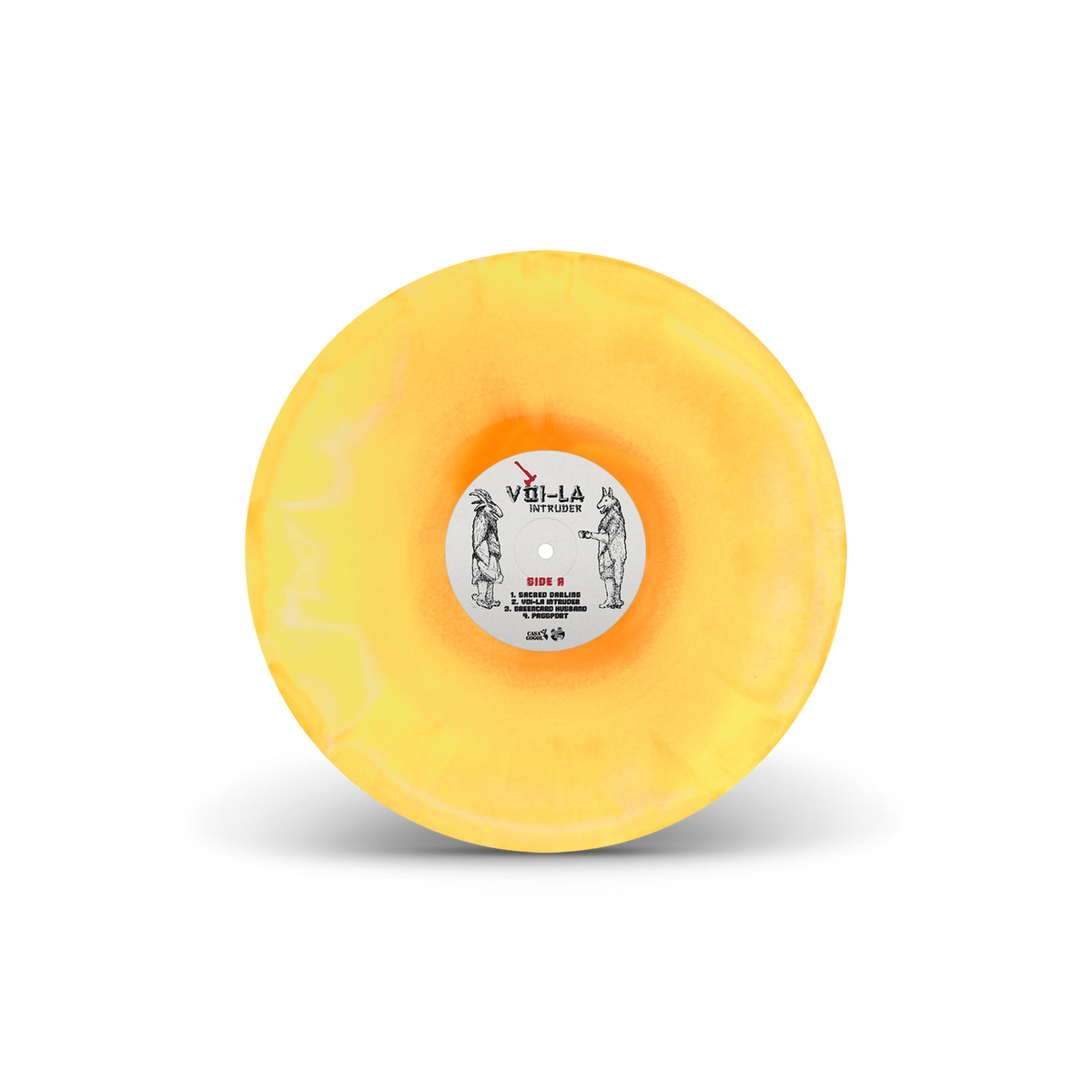 Voi-La Intruder Bone, Sunshine & Neon Orange Tri-Coloured A/B Side Double LP