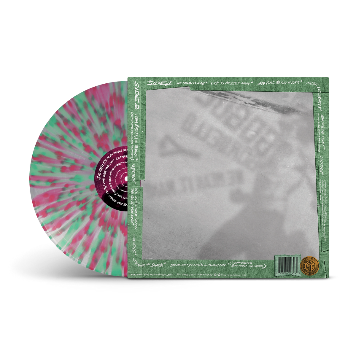 We Mean It, Man! Clear w/ Hot Pink & Green Splatter LP w/ Alternate Artwork