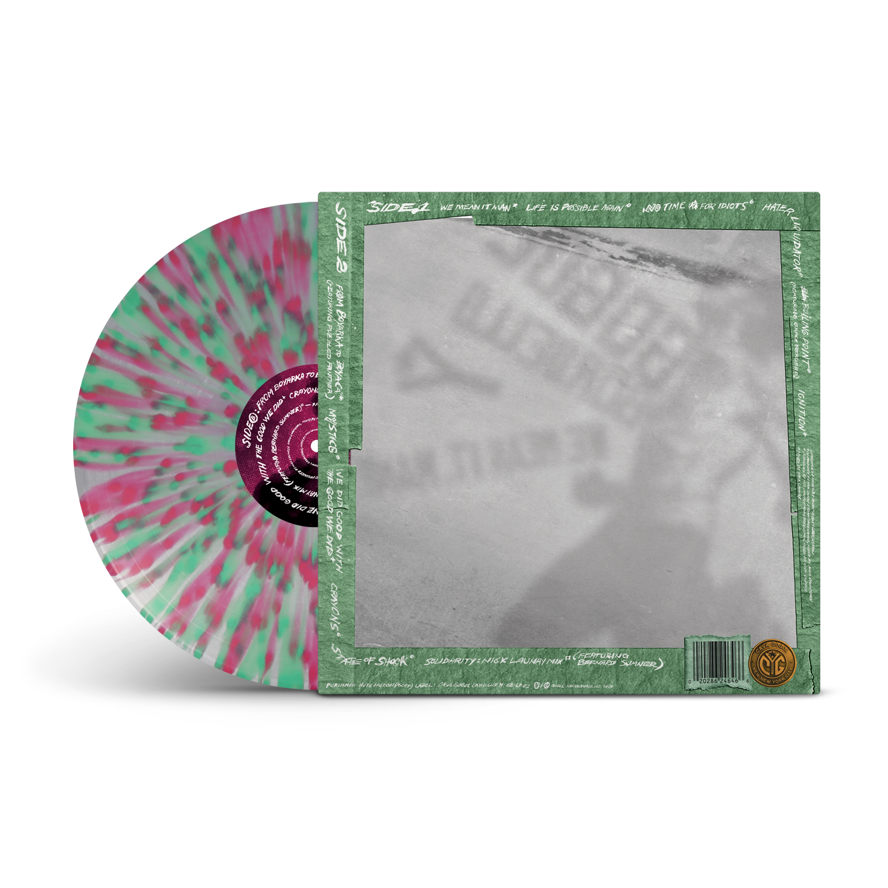 We Mean It, Man! Clear w/ Hot Pink & Green Splatter LP w