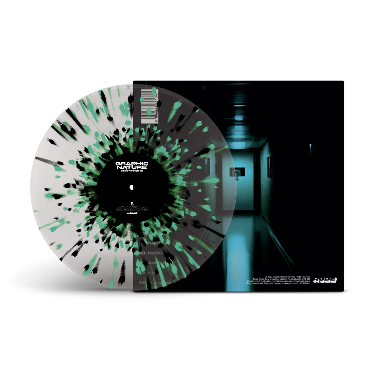 A Mind Waiting To Die Transparent with Black & Green Splatter LP