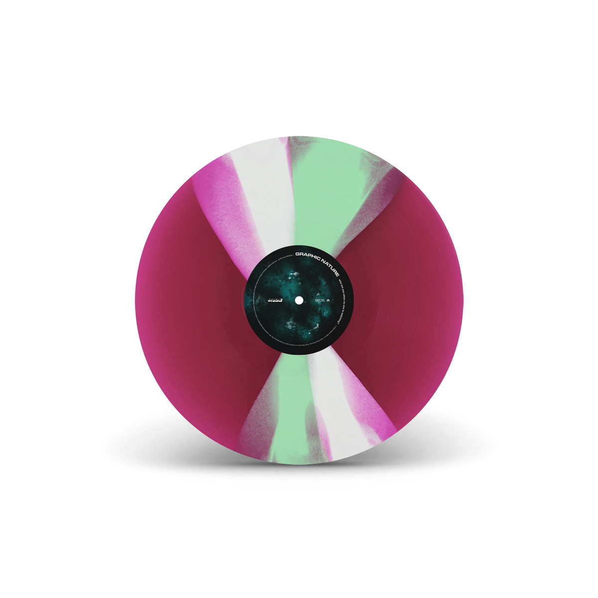 Who Are You When No One Is Watching? Transparent Magenta with Green & White Solid Twister LP