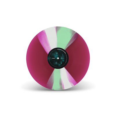 Who Are You When No One Is Watching? Transparent Magenta with Green & White Solid Twister LP