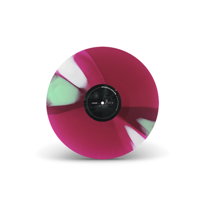 Who Are You When No One Is Watching? Transparent Magenta with Green & White Solid Twister LP