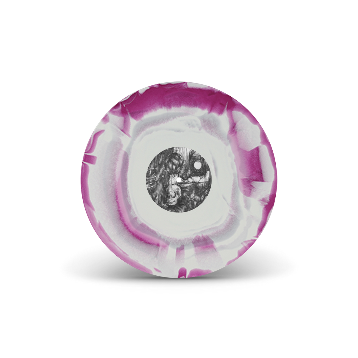 The Earth Pushed Back Transparent Magenta & Solid Bone A Side / B Side LP