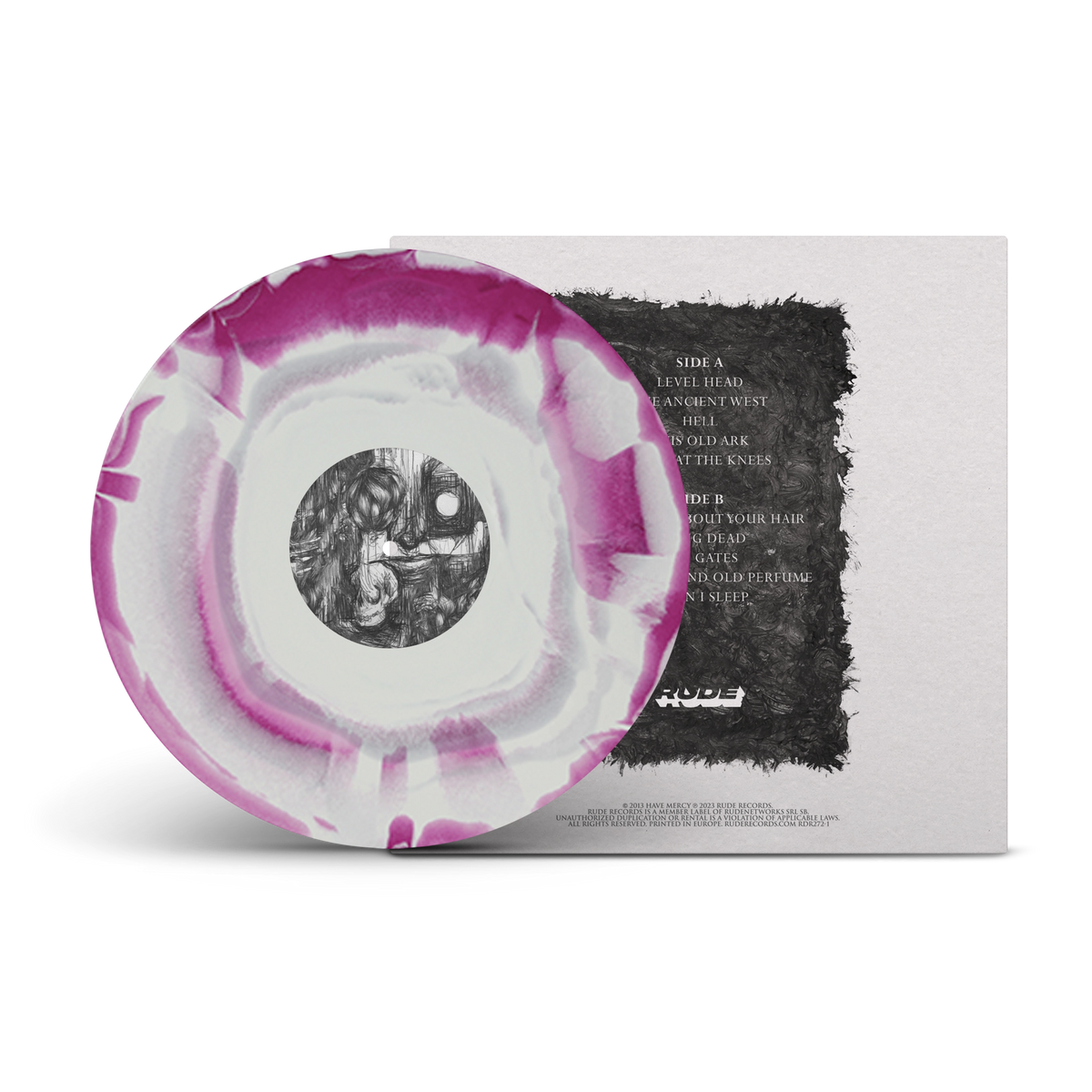 The Earth Pushed Back Transparent Magenta & Solid Bone A Side / B Side LP