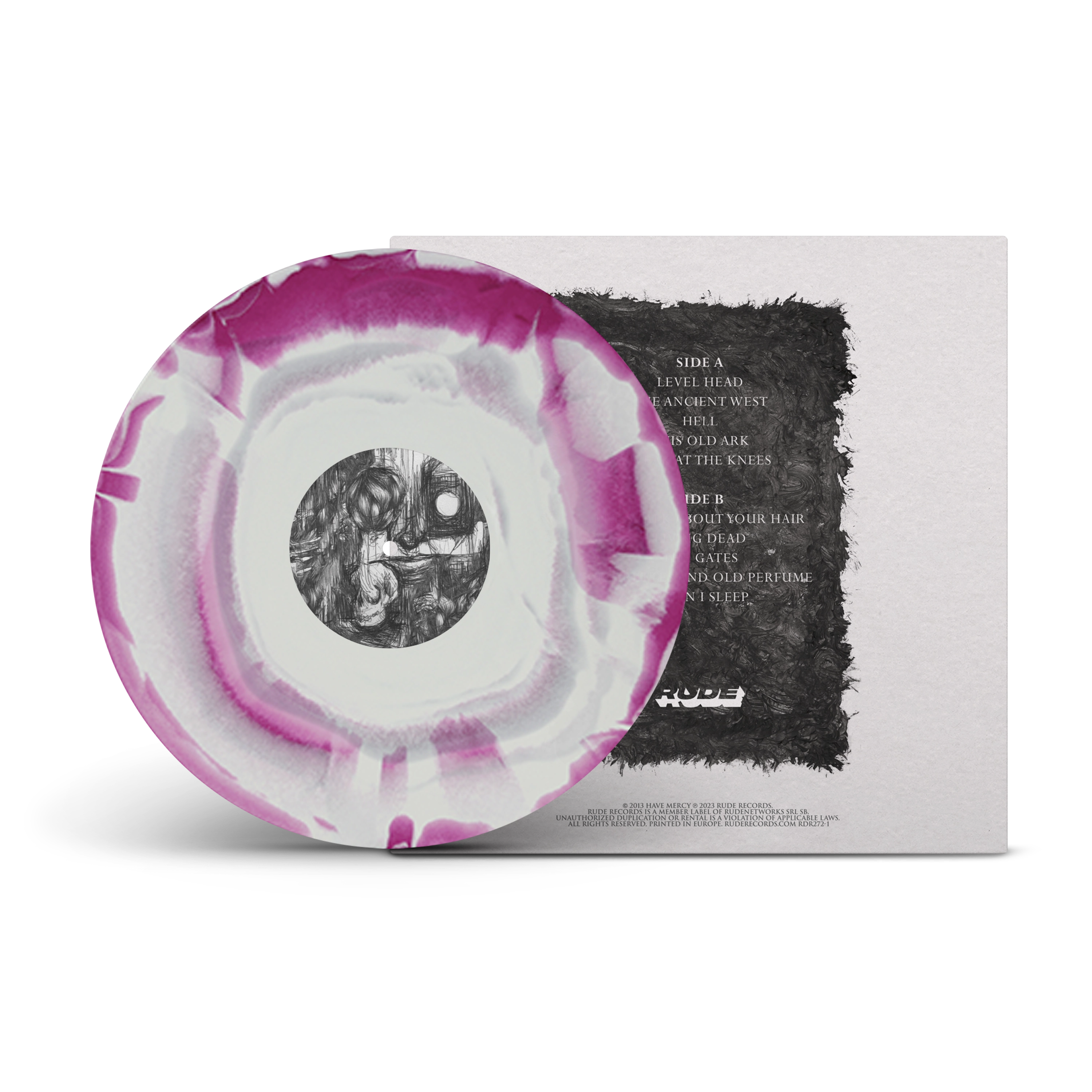 The Earth Pushed Back Transparent Magenta & Solid Bone A Side / B