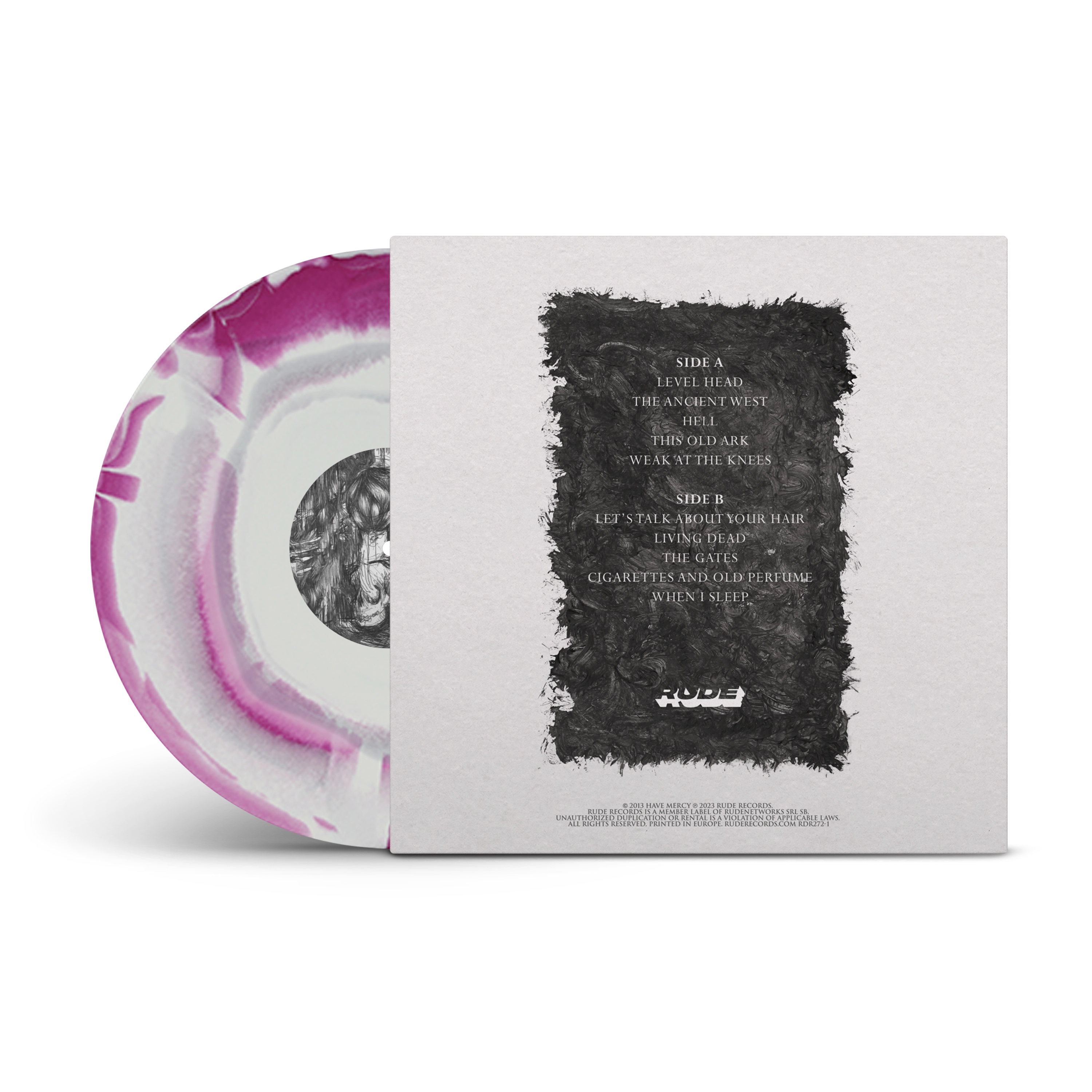 The Earth Pushed Back Transparent Magenta & Solid Bone A Side / B