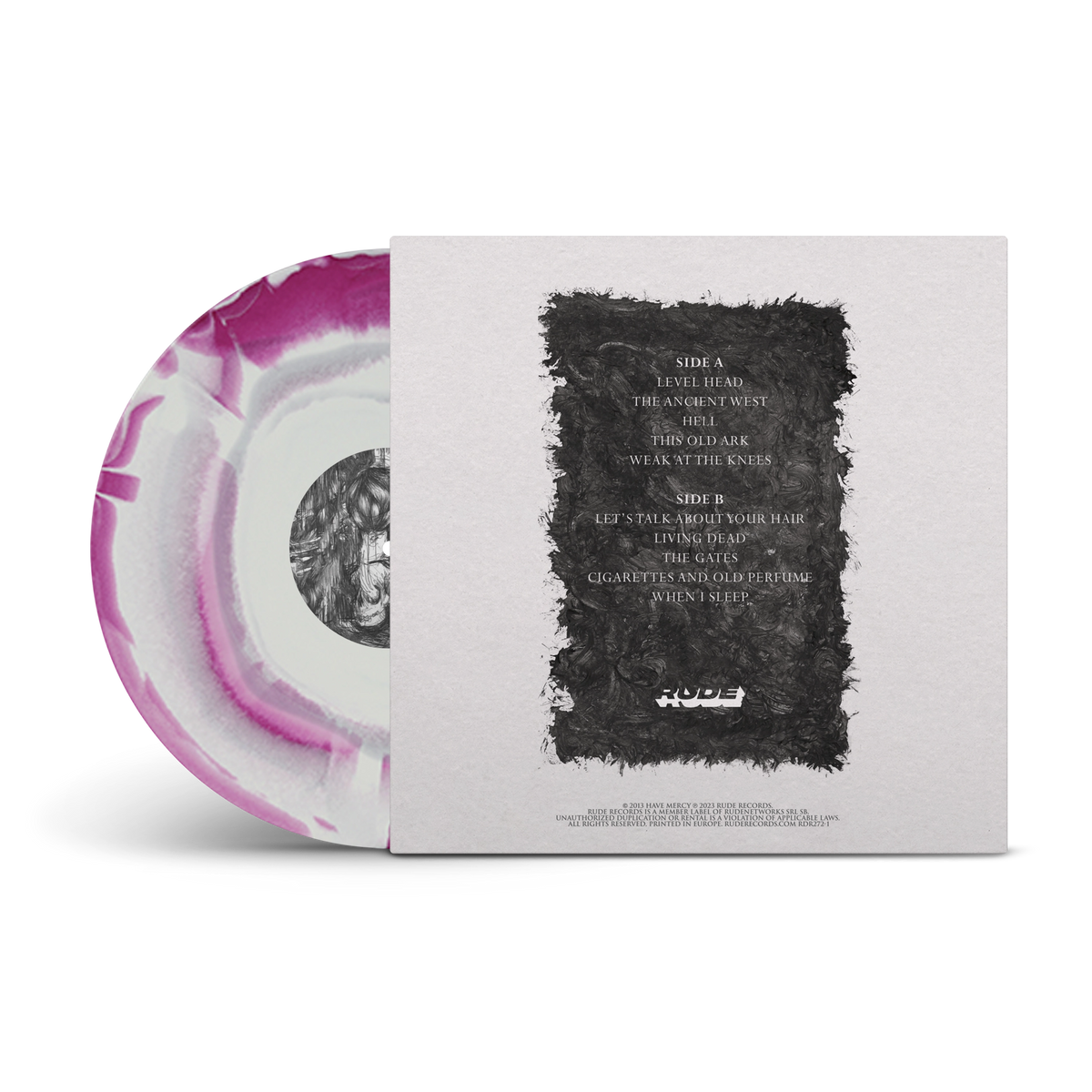 The Earth Pushed Back Transparent Magenta & Solid Bone A Side / B Side LP