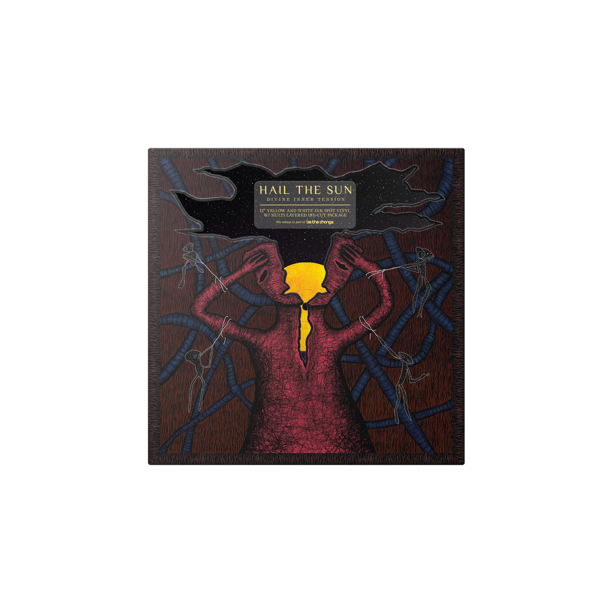Divine Inner Tension Multi Layered Die-Cut Package with Yellow and White Ink Spot LP