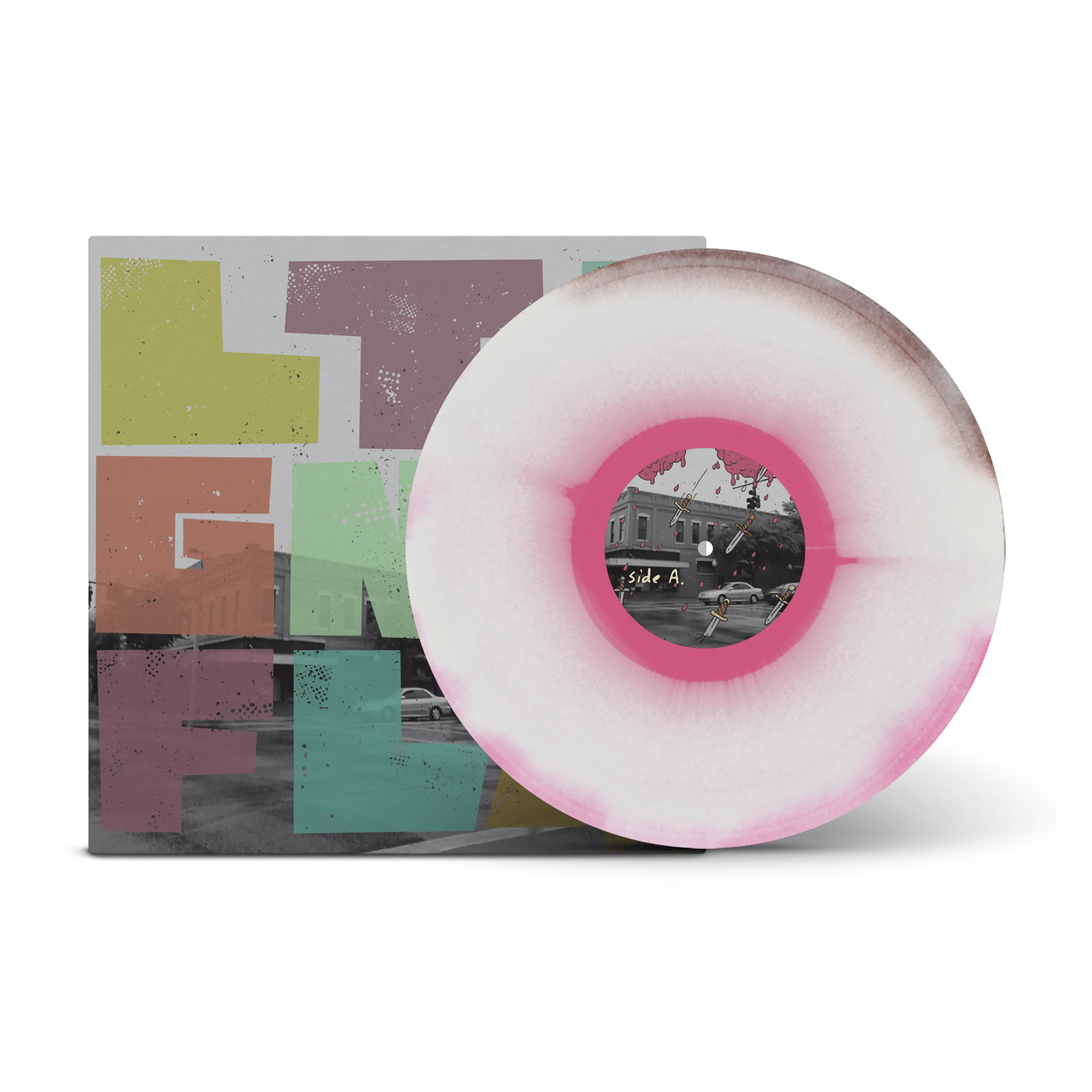 GNV FLA Hot Pink, White & Brown Tri-Coloured A/B Side LP (Forever