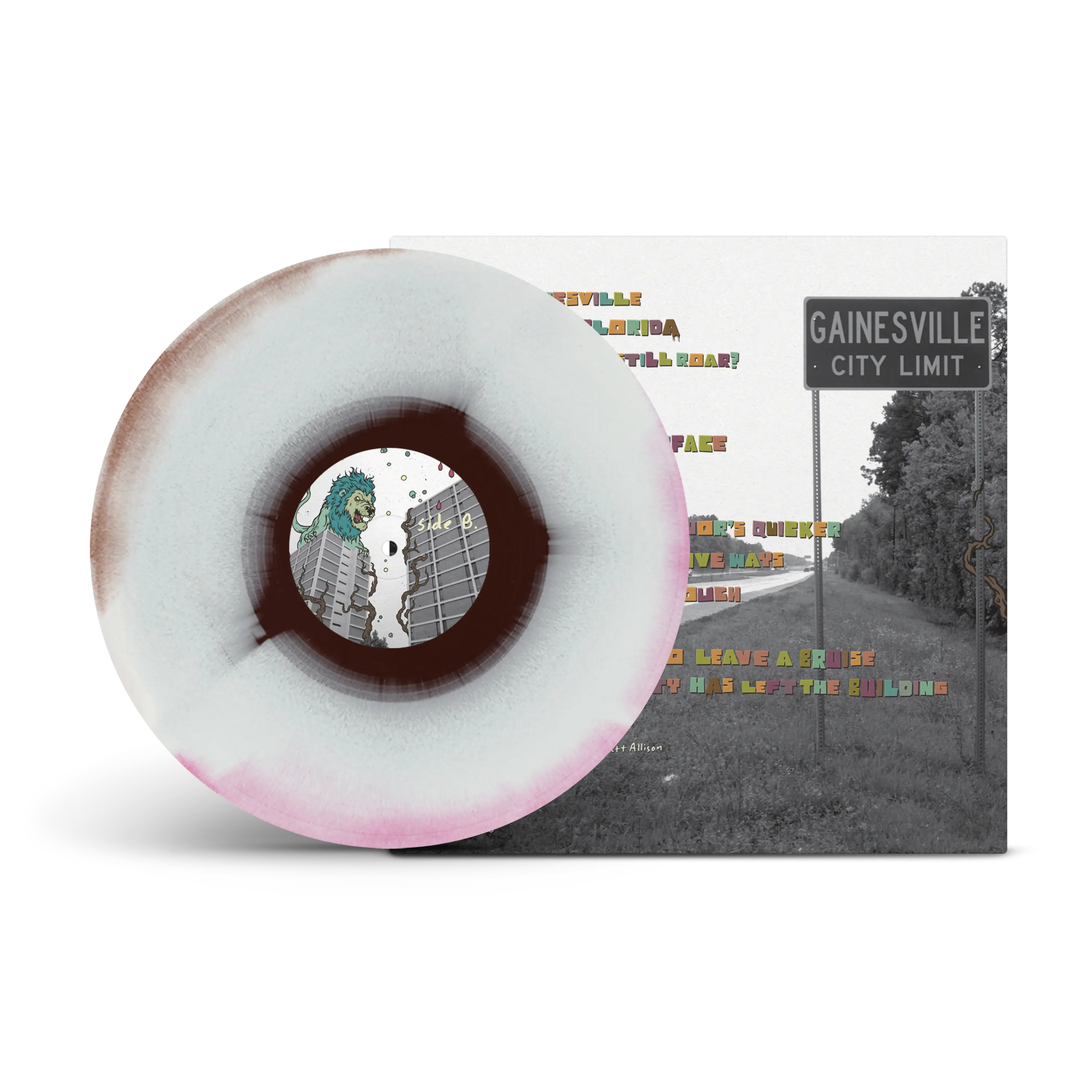 GNV FLA Hot Pink, White & Brown Tri-Coloured A/B Side LP (Forever