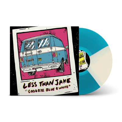Goodbye Blue And White Glacier Quad Vinyl LP w/ Slipmat