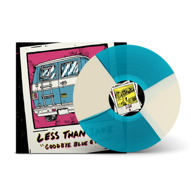 Goodbye Blue And White Glacier Quad Vinyl LP w/ Slipmat