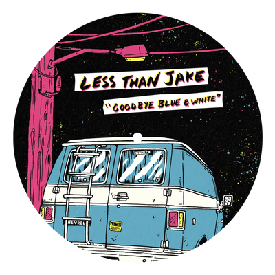 Goodbye Blue And White Glacier Quad Vinyl LP w/ Slipmat