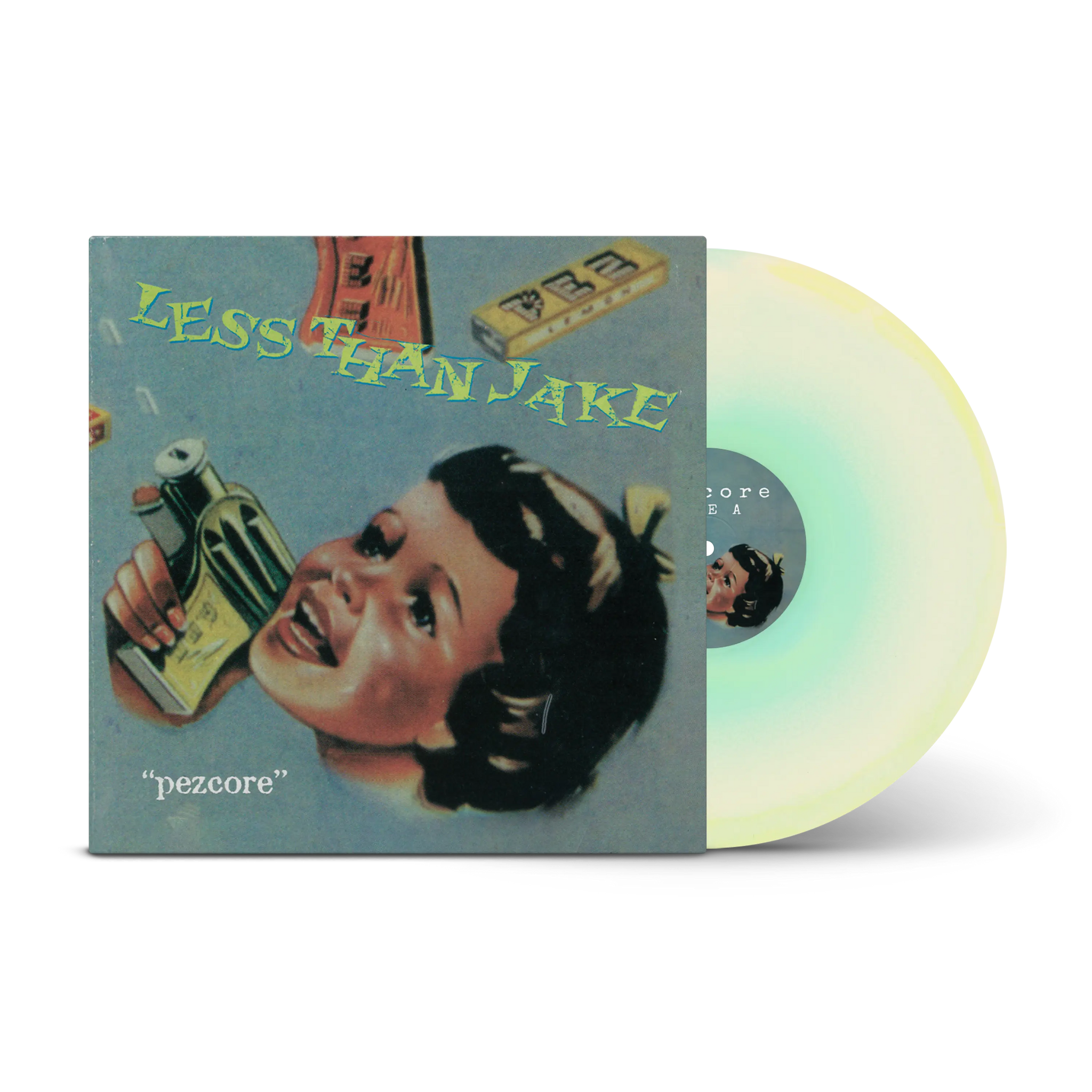 Pezcore Yellow, Bone & Electric Blue Tri-Coloured A/B Side LP (Forever Version)