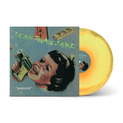 Pezcore Orange, Sunshine & Black Ice Tri-Coloured LP w/ Slipmat