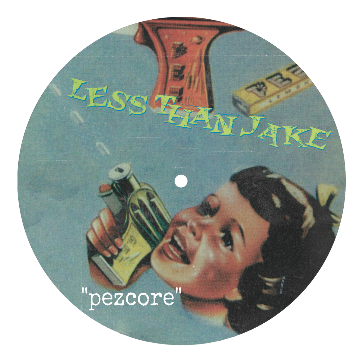 Pezcore Orange, Sunshine & Black Ice Tri-Coloured LP w/ Slipmat