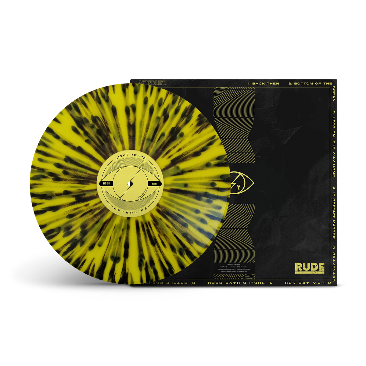 Afterlife Yellow with Black Splatter LP