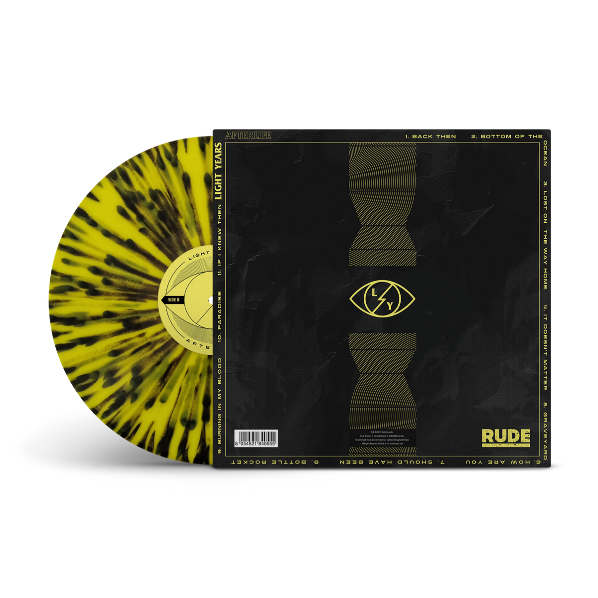Afterlife Yellow with Black Splatter LP