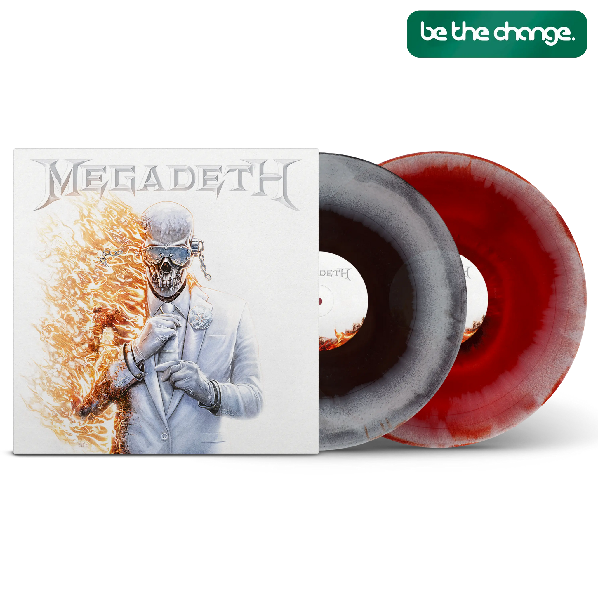 Megadeth Black Ice, Bone & Red Tri-Coloured Double LP