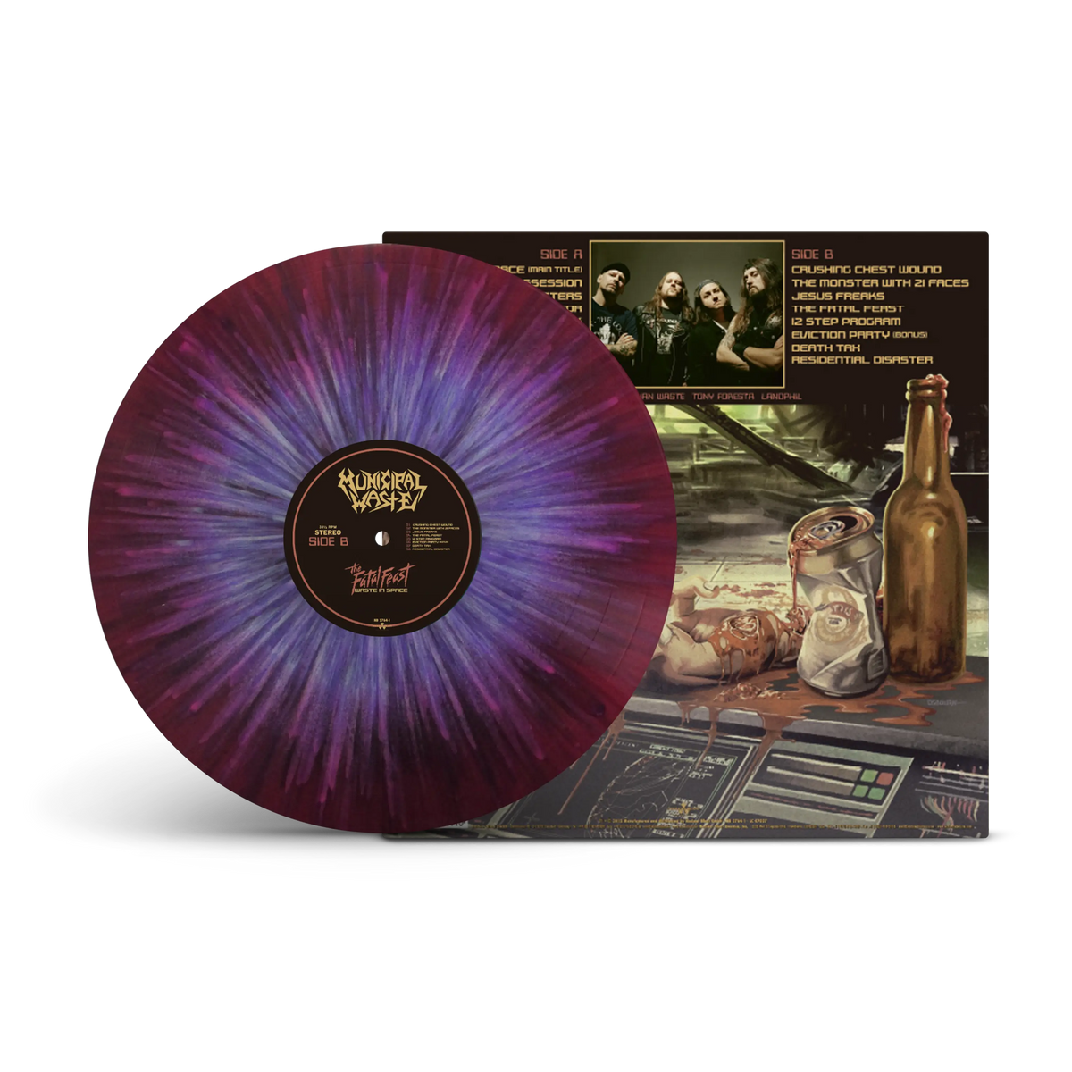 The Fatal Feast Transparent Magenta w/ Purple & White Splatter Vinyl LP