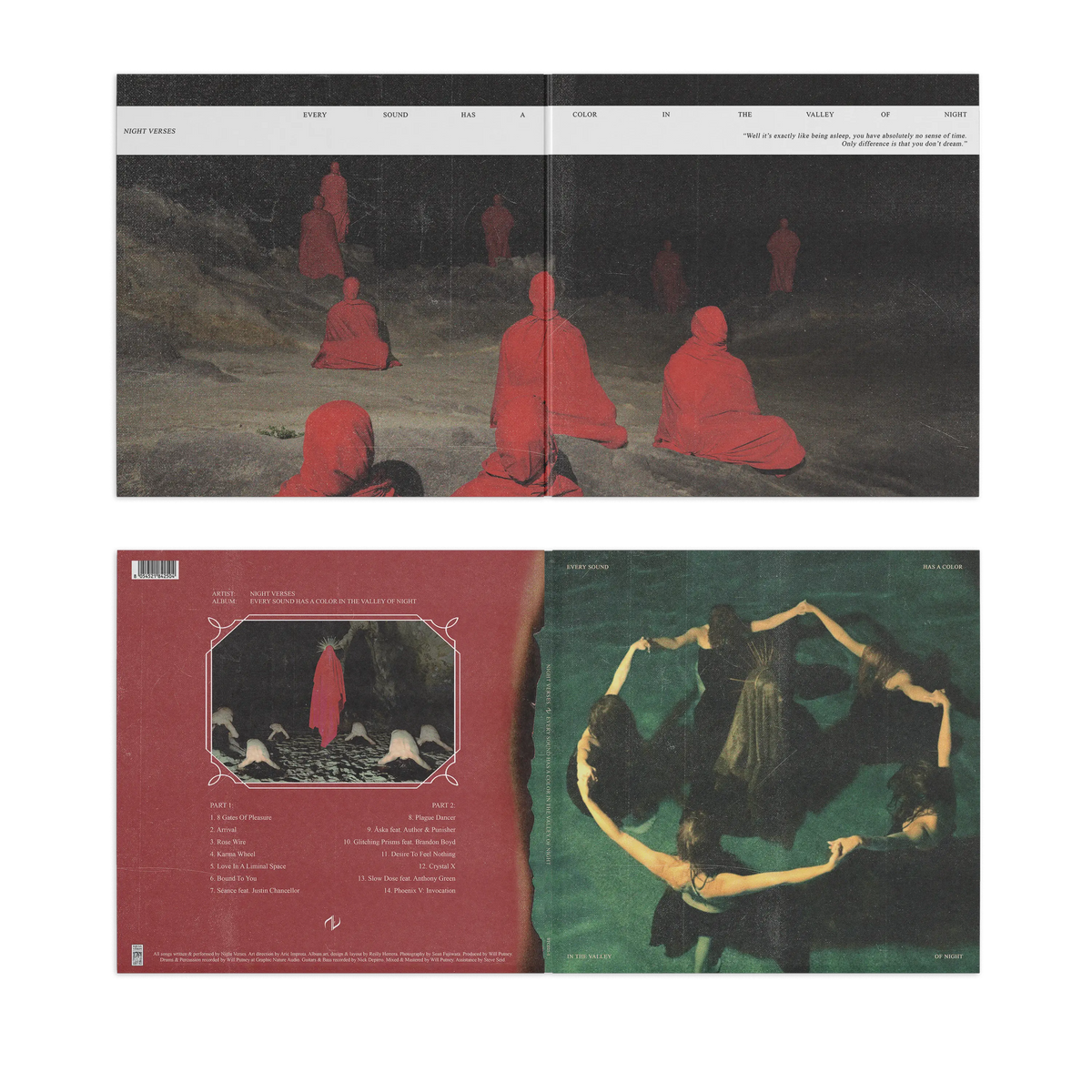 Every Sound Has A Color In The Valley Of Night Half Clear Half Green with Black Splatter Double LP