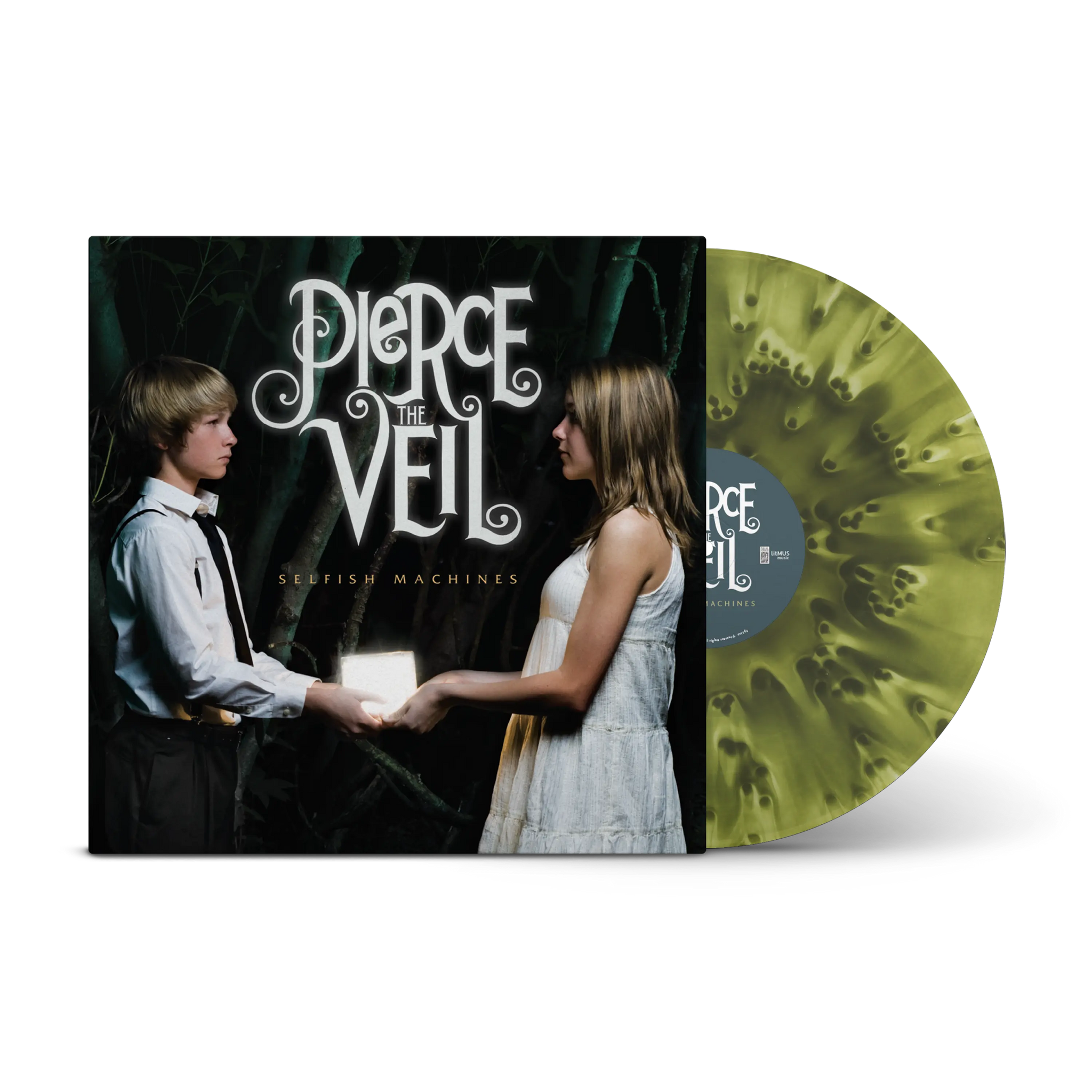 Selfish Machines Transparent & Swamp Green Cloudy LP