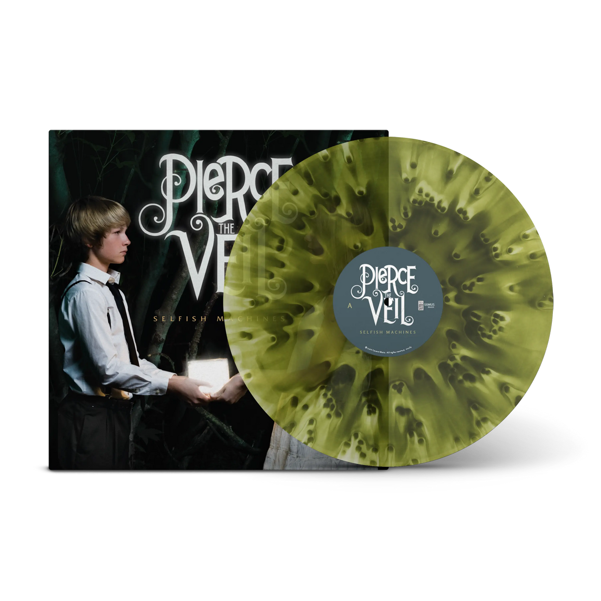 Selfish Machines Transparent & Swamp Green Cloudy LP