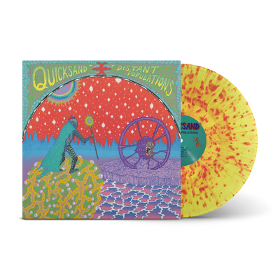 Distant Populations Transparent Yellow with Red Splatter LP