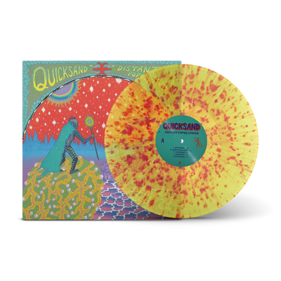 Distant Populations Transparent Yellow with Red Splatter LP
