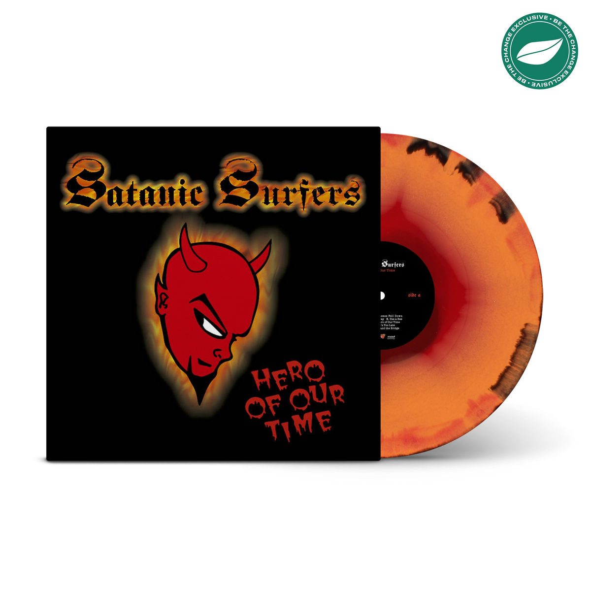 Hero Of Our Time Black, Orange & Red Tri-Coloured A/B Side LP