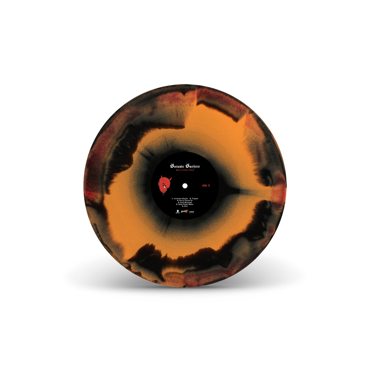 Hero Of Our Time Black, Orange & Red Tri-Coloured A/B Side LP