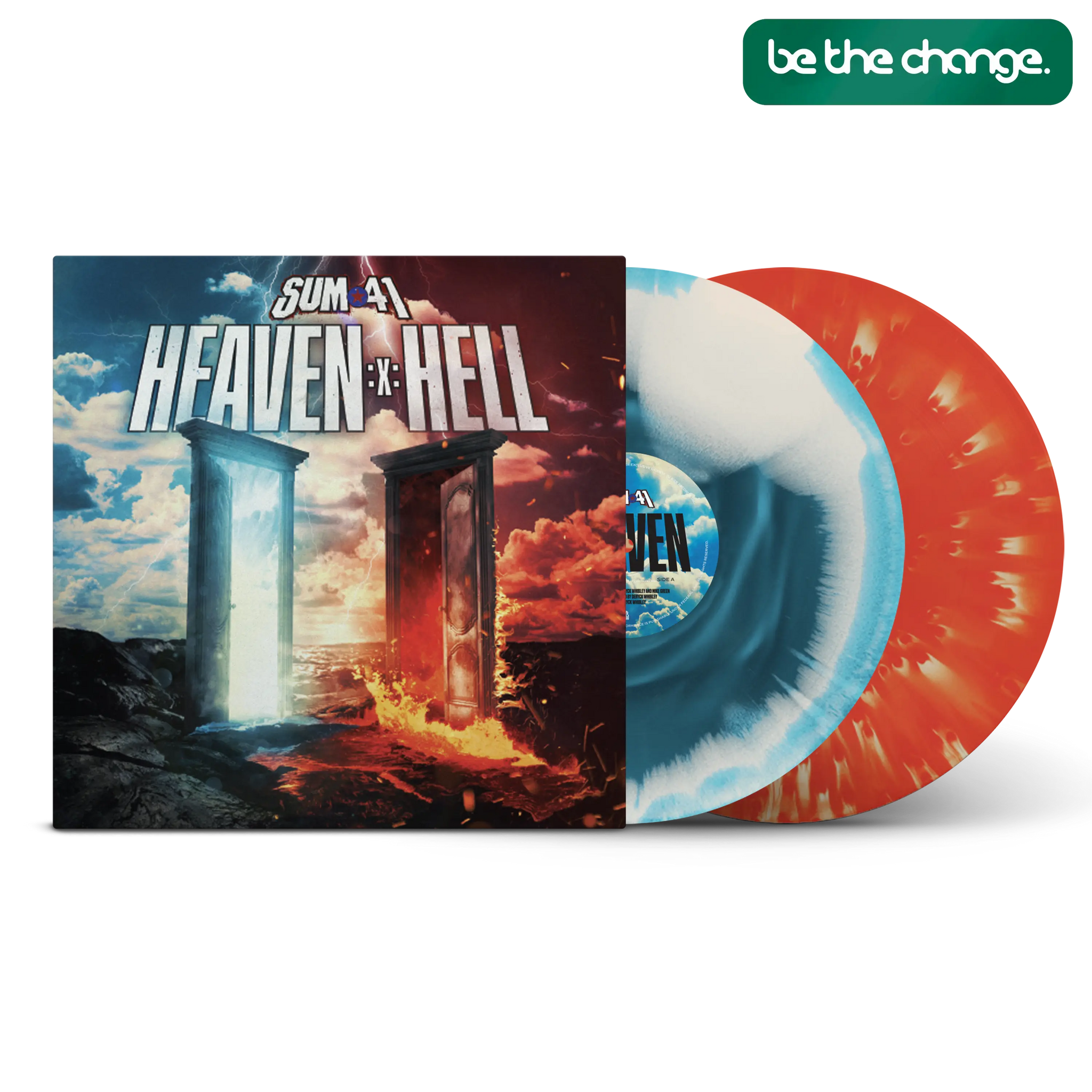 Heaven :x: Hell Sea Blue & White + Red & Coke Bottle A/B Side Double LP