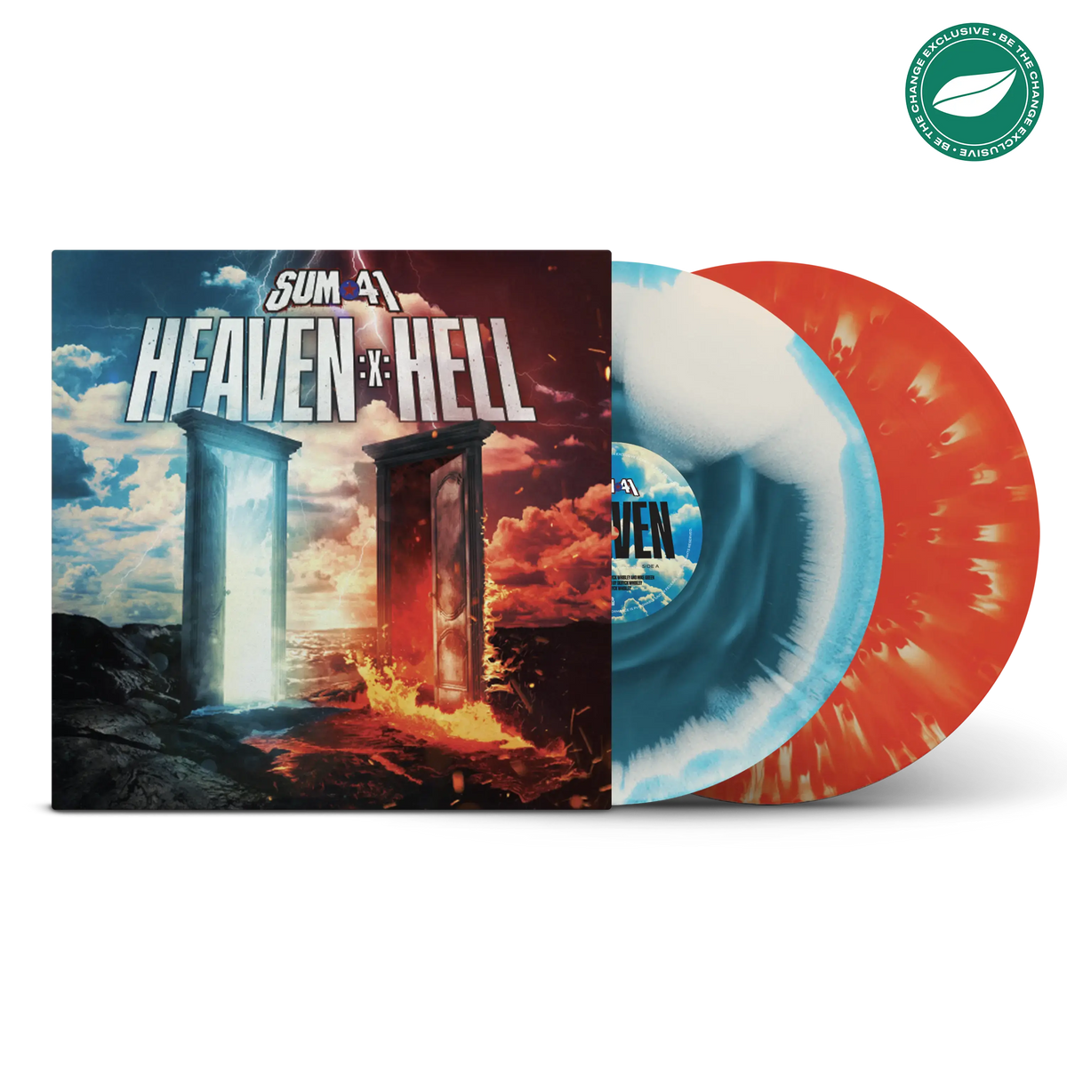 Heaven :x: Hell Sea Blue & White + Red & Coke Bottle A/B Side Double LP