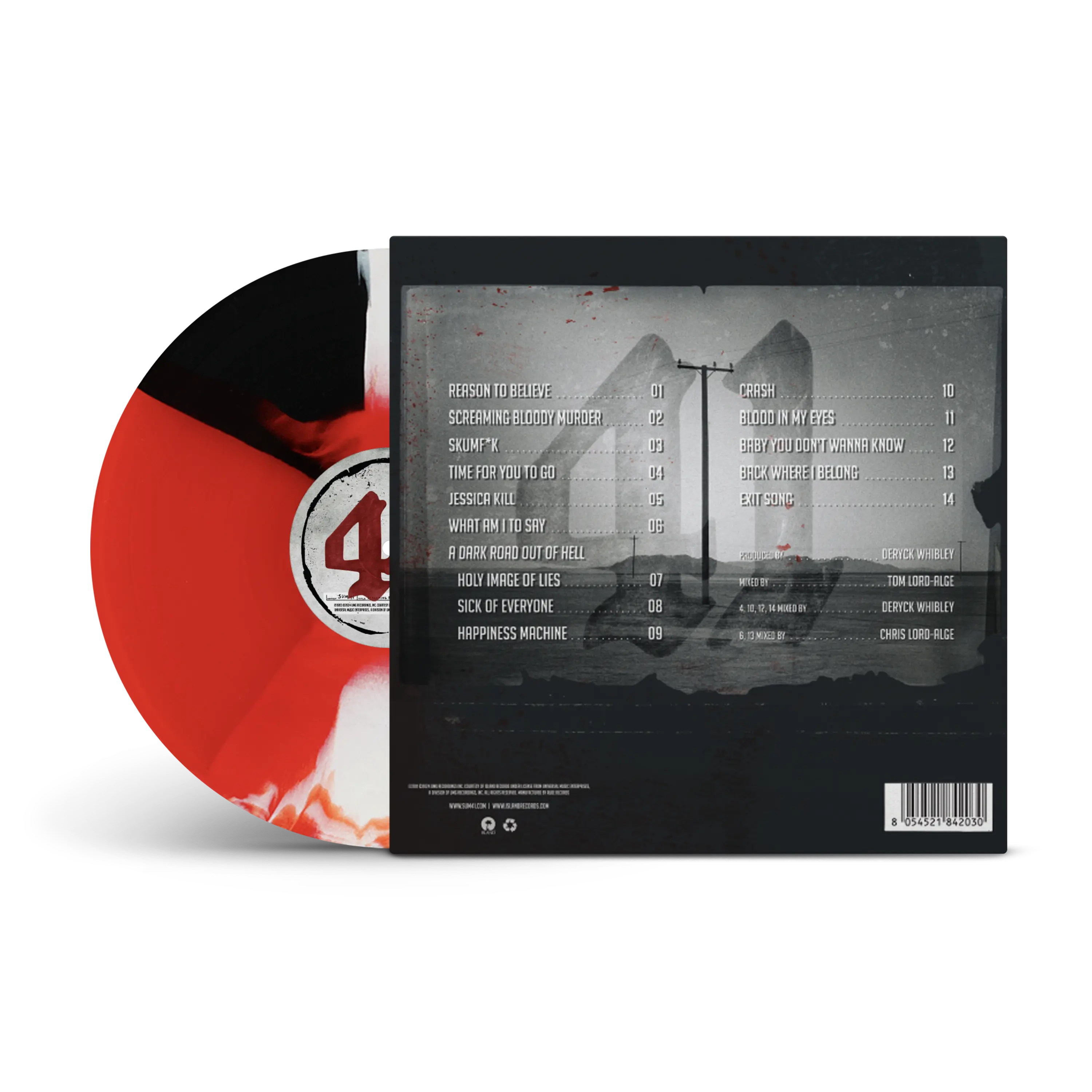 Screaming Bloody Murder Red, Black & White Twist LP – Rude Records