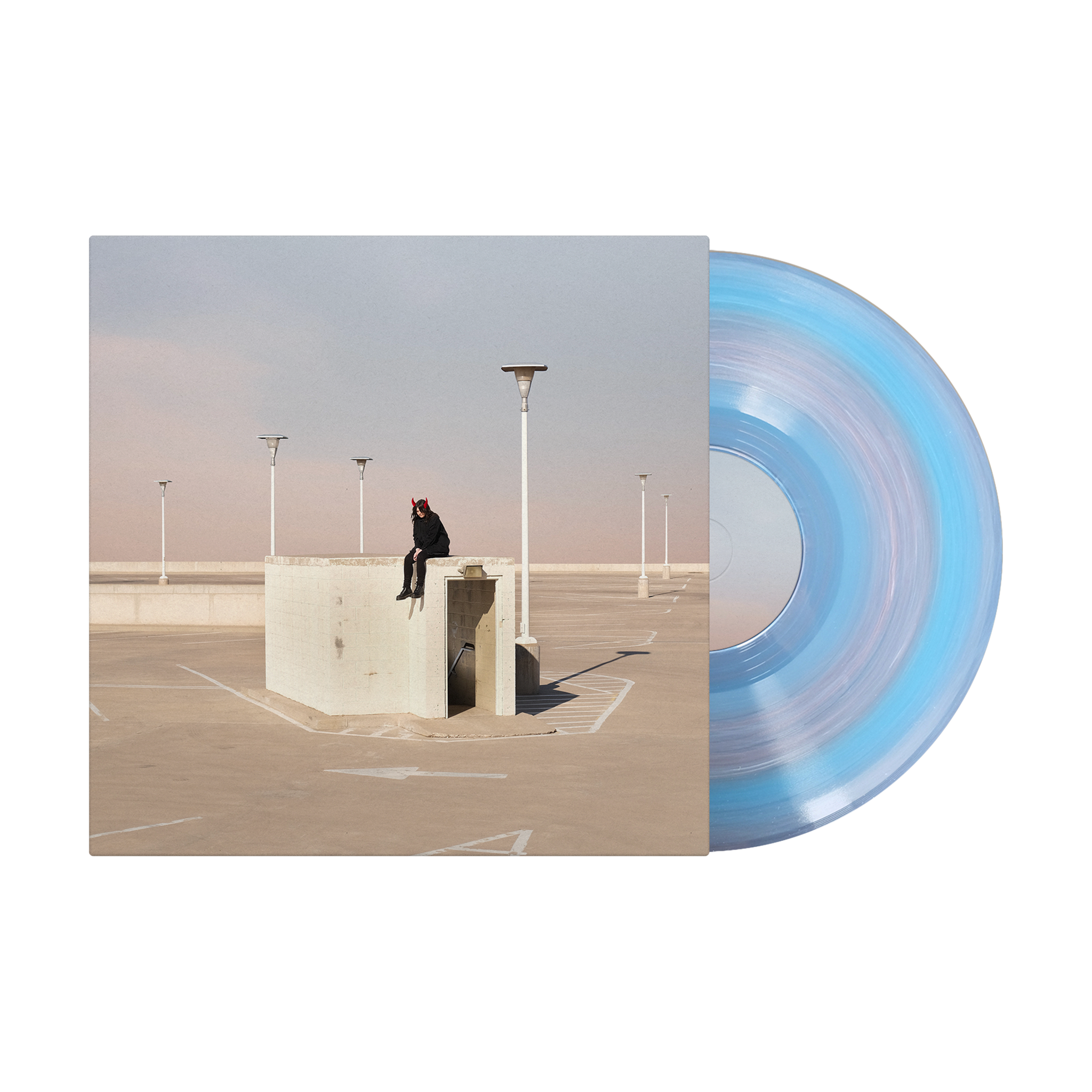 somebody in hell loves you Pink & Light Blue Nebula Vinyl LP