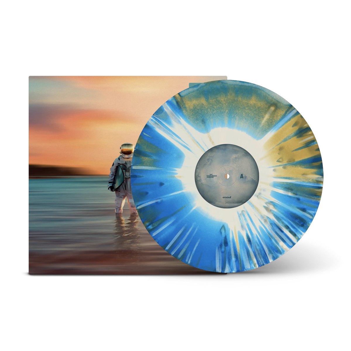 Gravity Tri-Coloured A Side / B Side Cream, Blue & Mustard LP