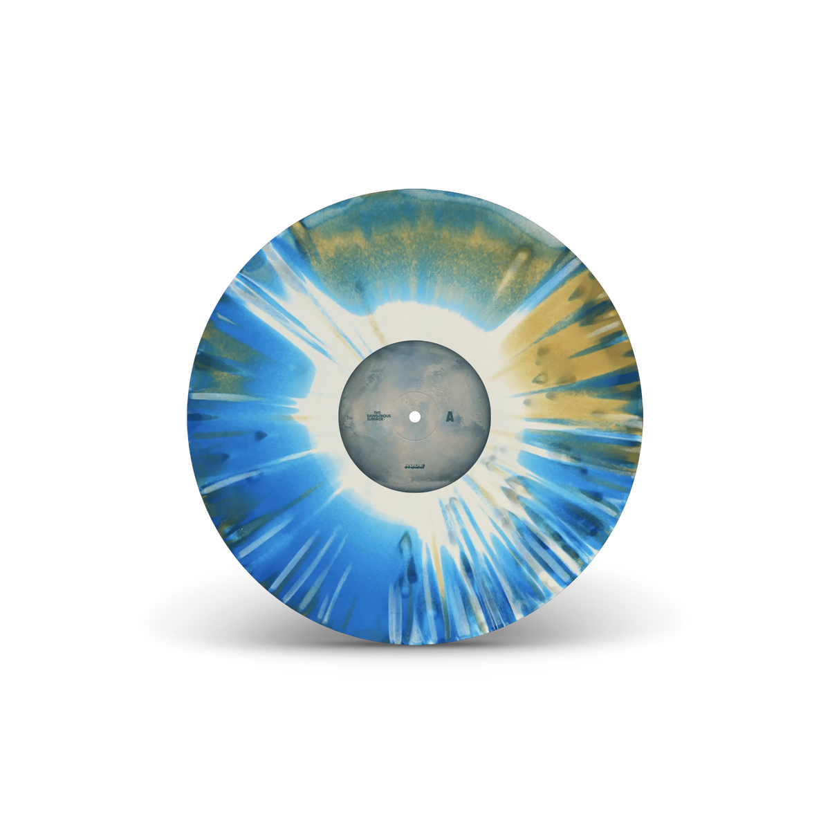 Gravity Tri-Coloured A Side / B Side Cream, Blue & Mustard LP