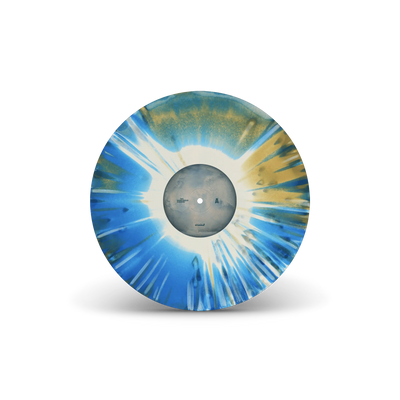 Gravity Tri-Coloured A Side / B Side Cream, Blue & Mustard LP