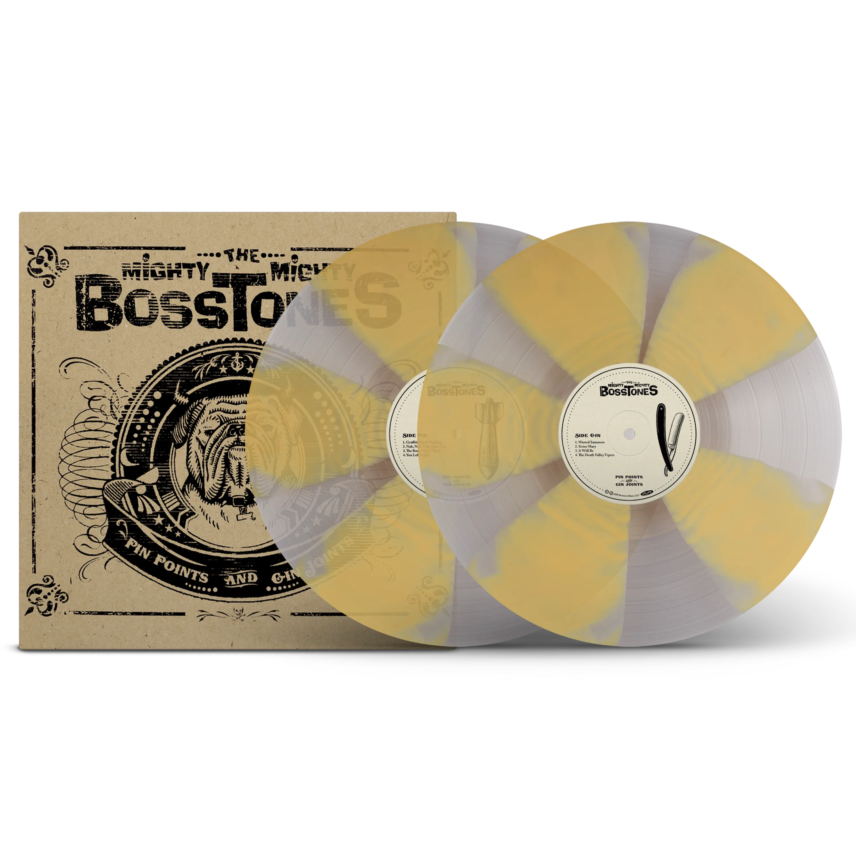 Pin Points And Gin Joints Mustard & Clear Cornetto Double LP