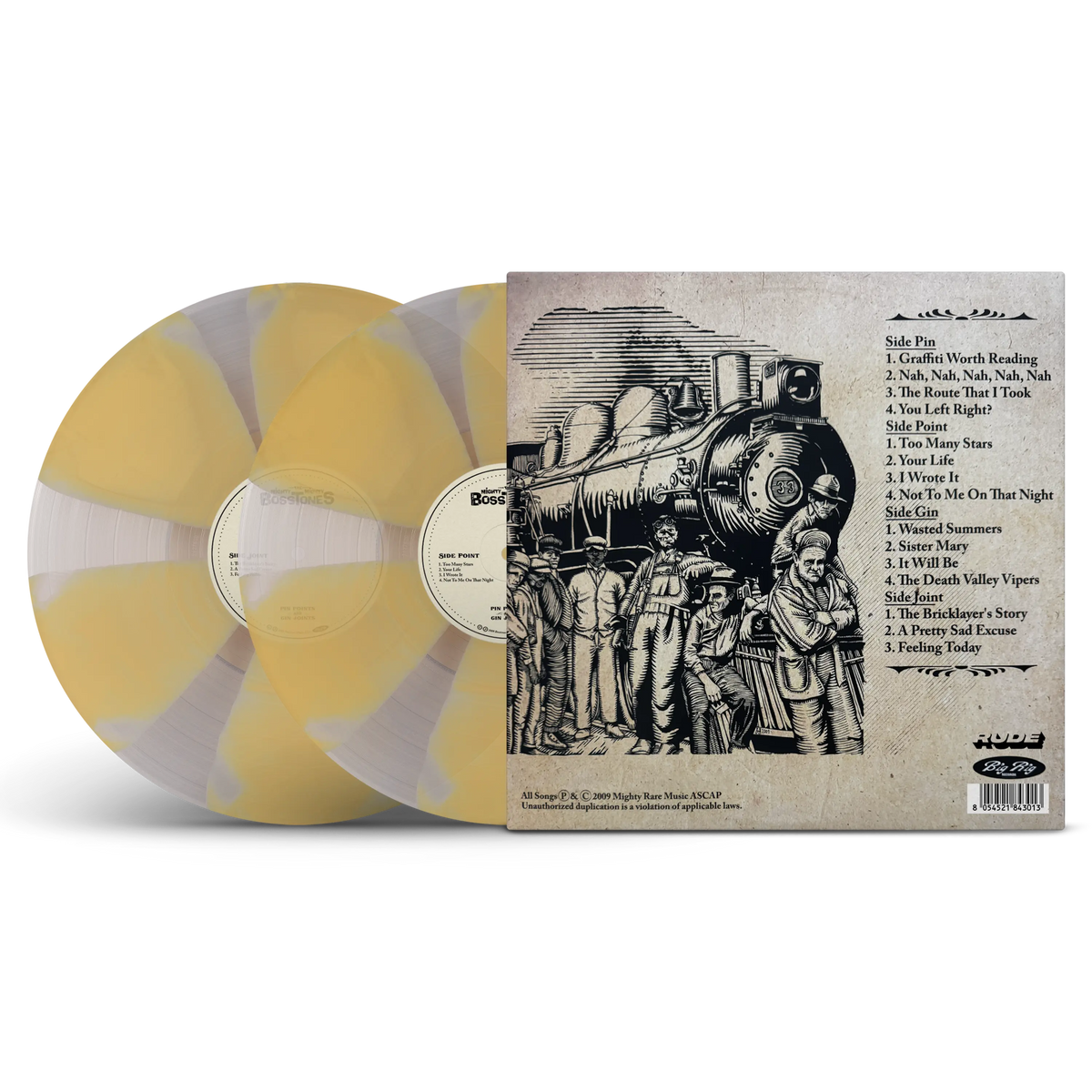 Pin Points And Gin Joints Mustard & Clear Cornetto Double LP