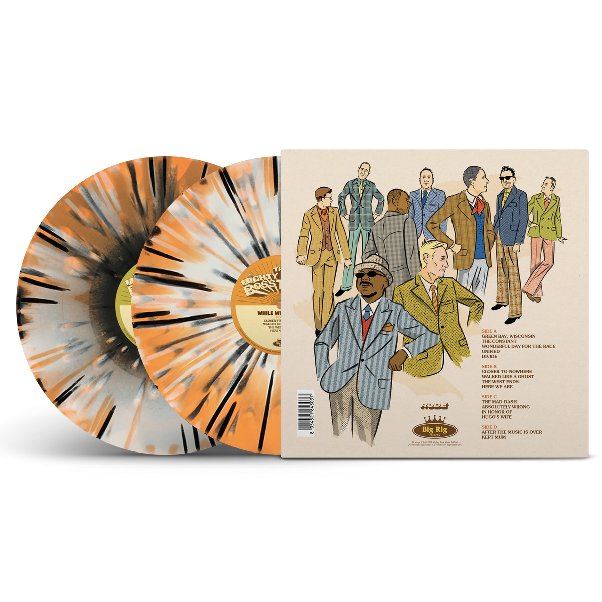 While We're At It Bone, Orange & Black Tri-Coloured A/B Side Double LP