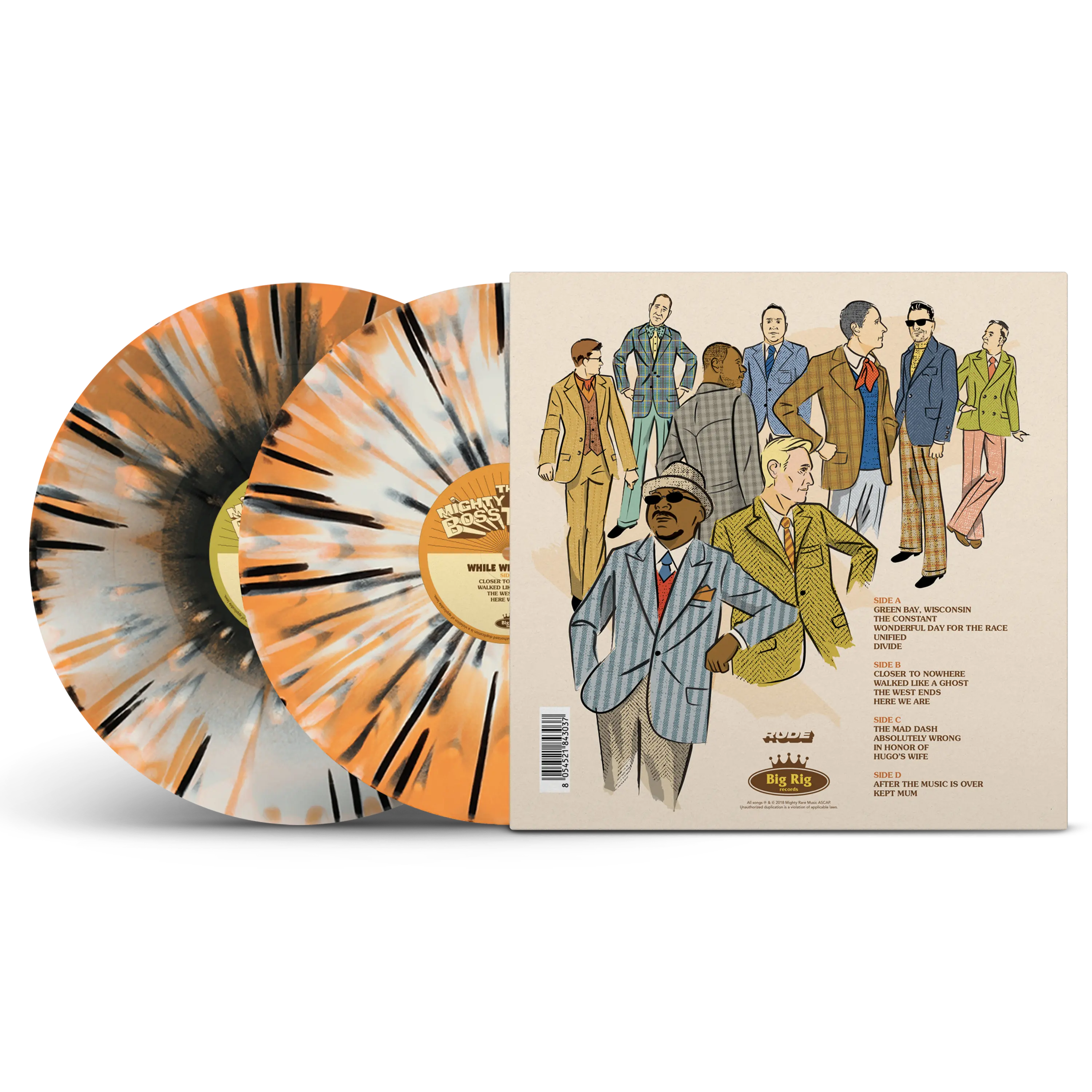 While We're At It Bone, Orange & Black Tri-Coloured A/B Side