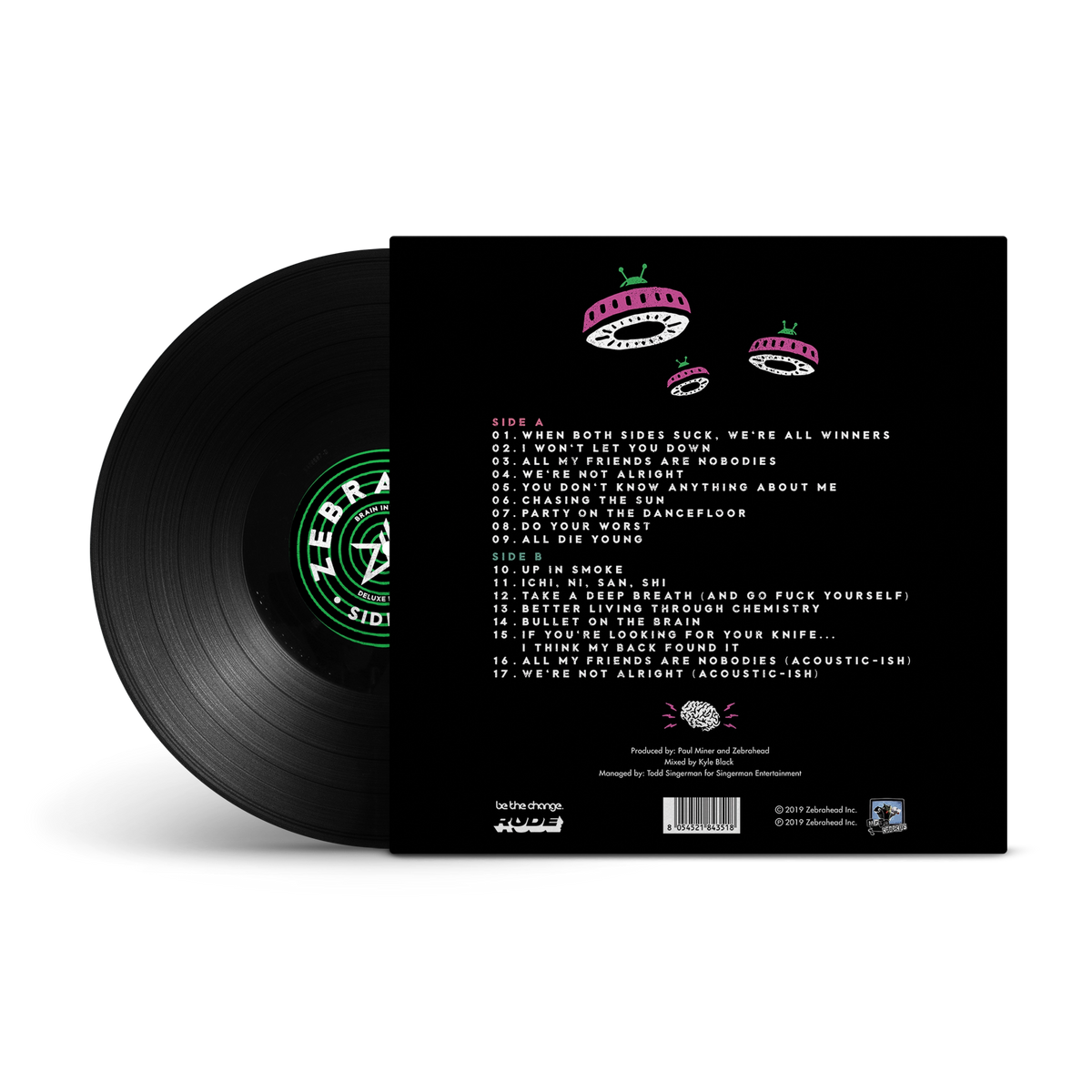 Brain Invaders (Deluxe Edition) Black LP