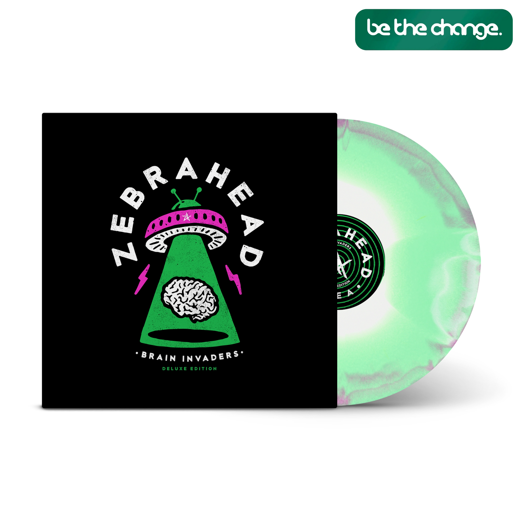Brain Invaders (Deluxe Edition) Green, White & Purple Tri-Coloured