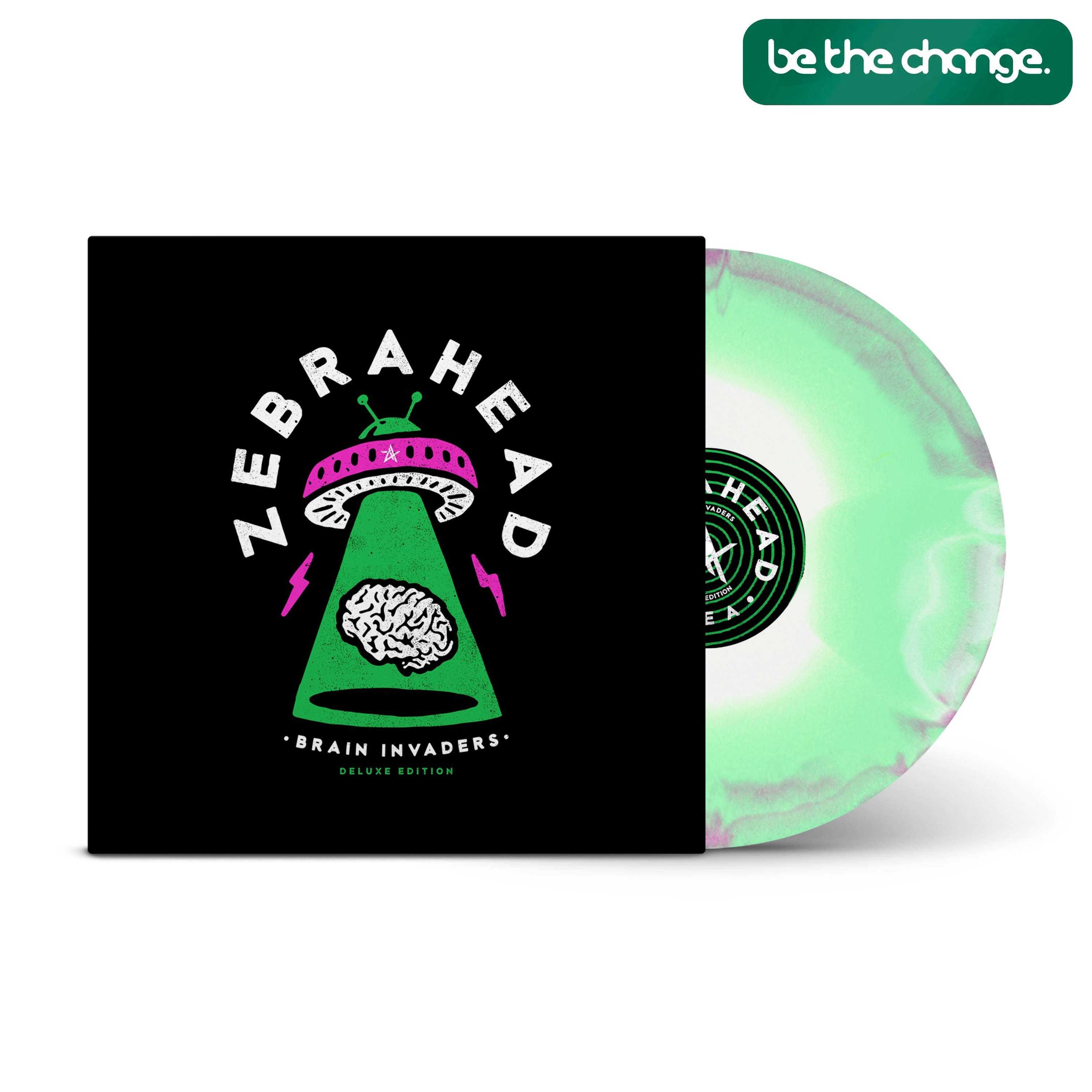 Brain Invaders (Deluxe Edition) Green, White & Purple Tri-Coloured