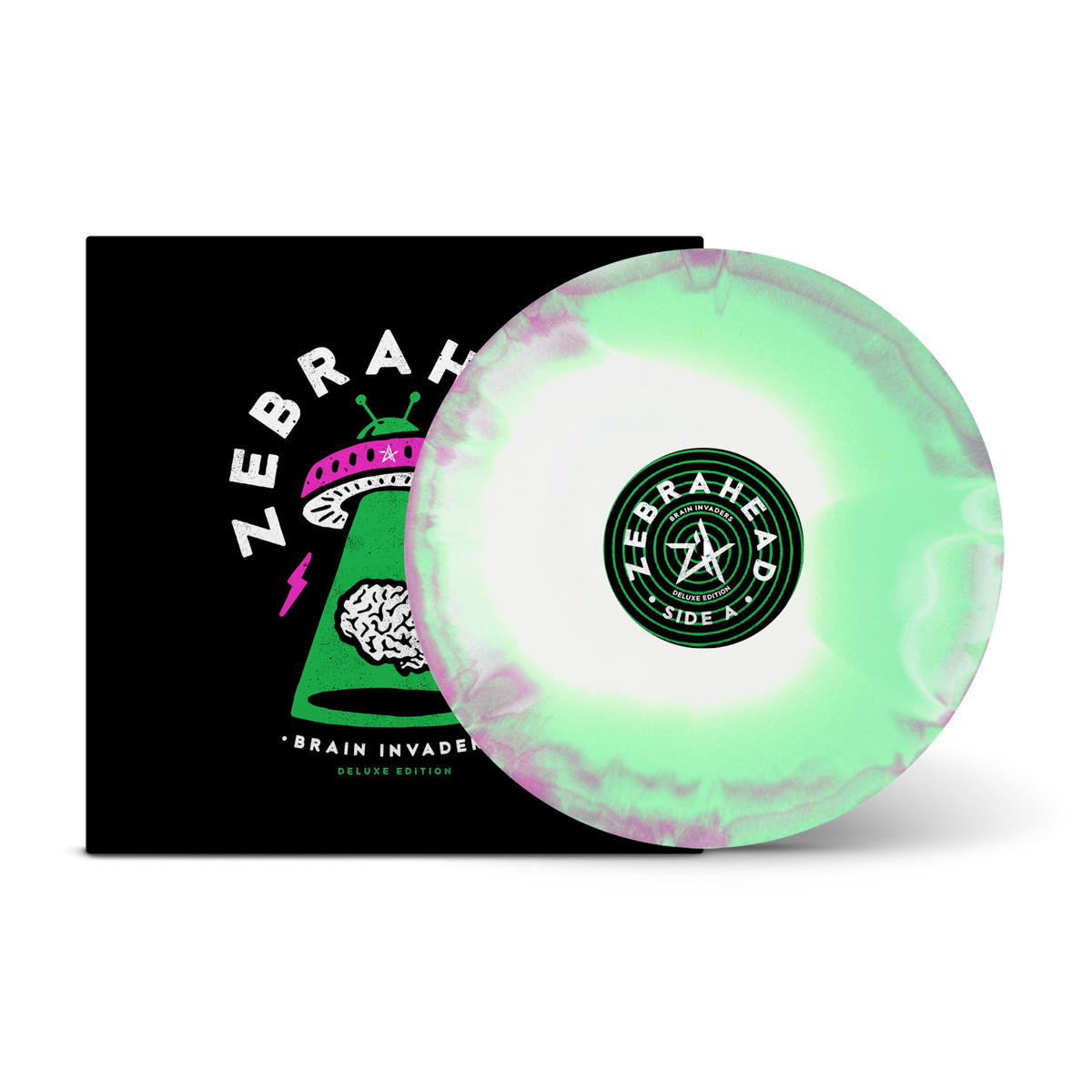 Brain Invaders (Deluxe Edition) Green, White & Purple Tri-Coloured A/B Side LP